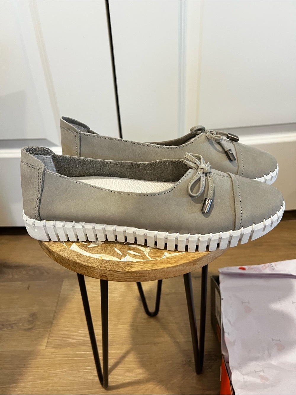 bernie mev. Women's Tan Slip-On Loafers with White Sole